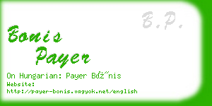 bonis payer business card